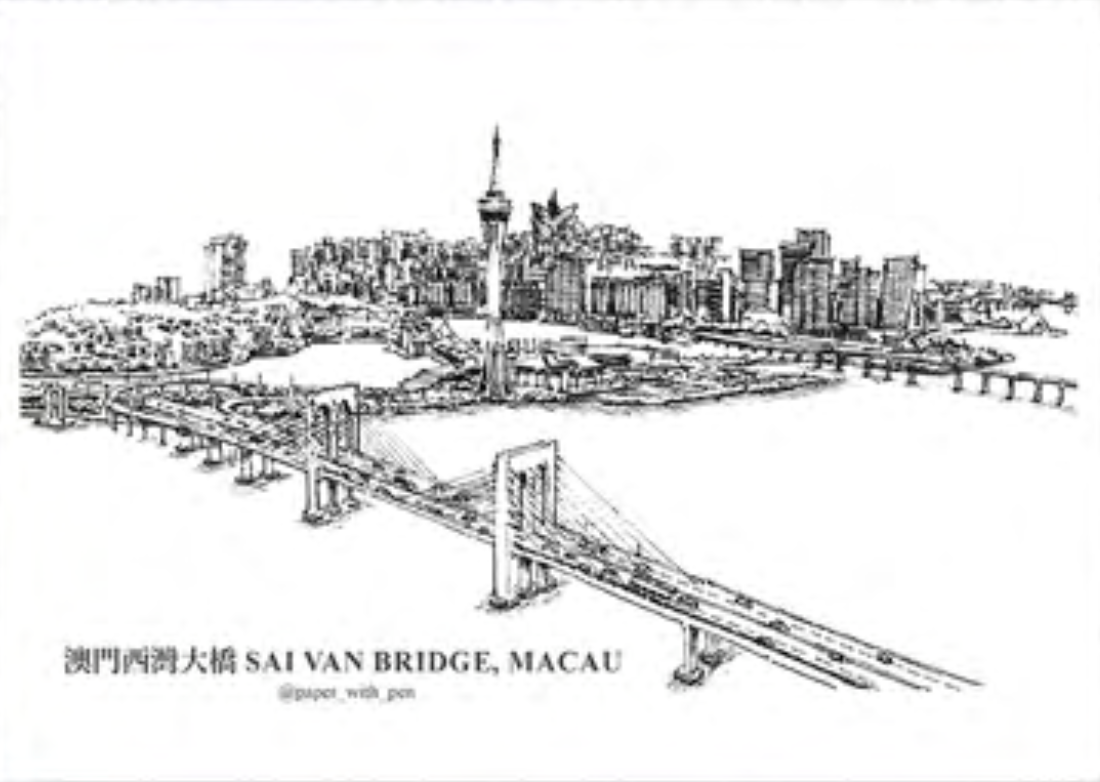 明信片-澳門西灣大橋