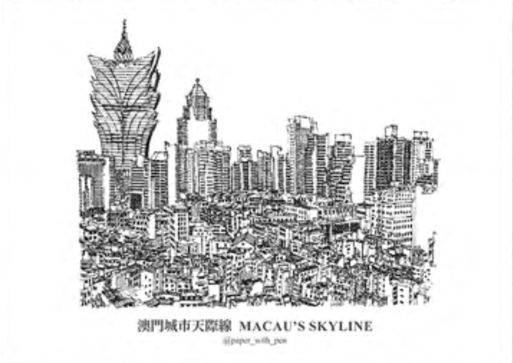 明信片-澳門城市天際線