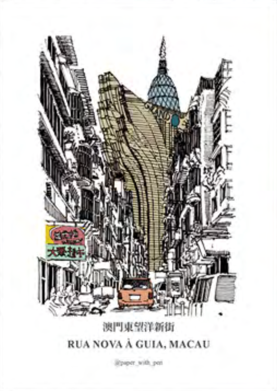 明信片-澳門東望洋新街
