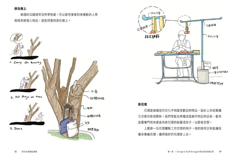 泰式街頭雜亂建築: 建築師的365天城市散步速寫手記